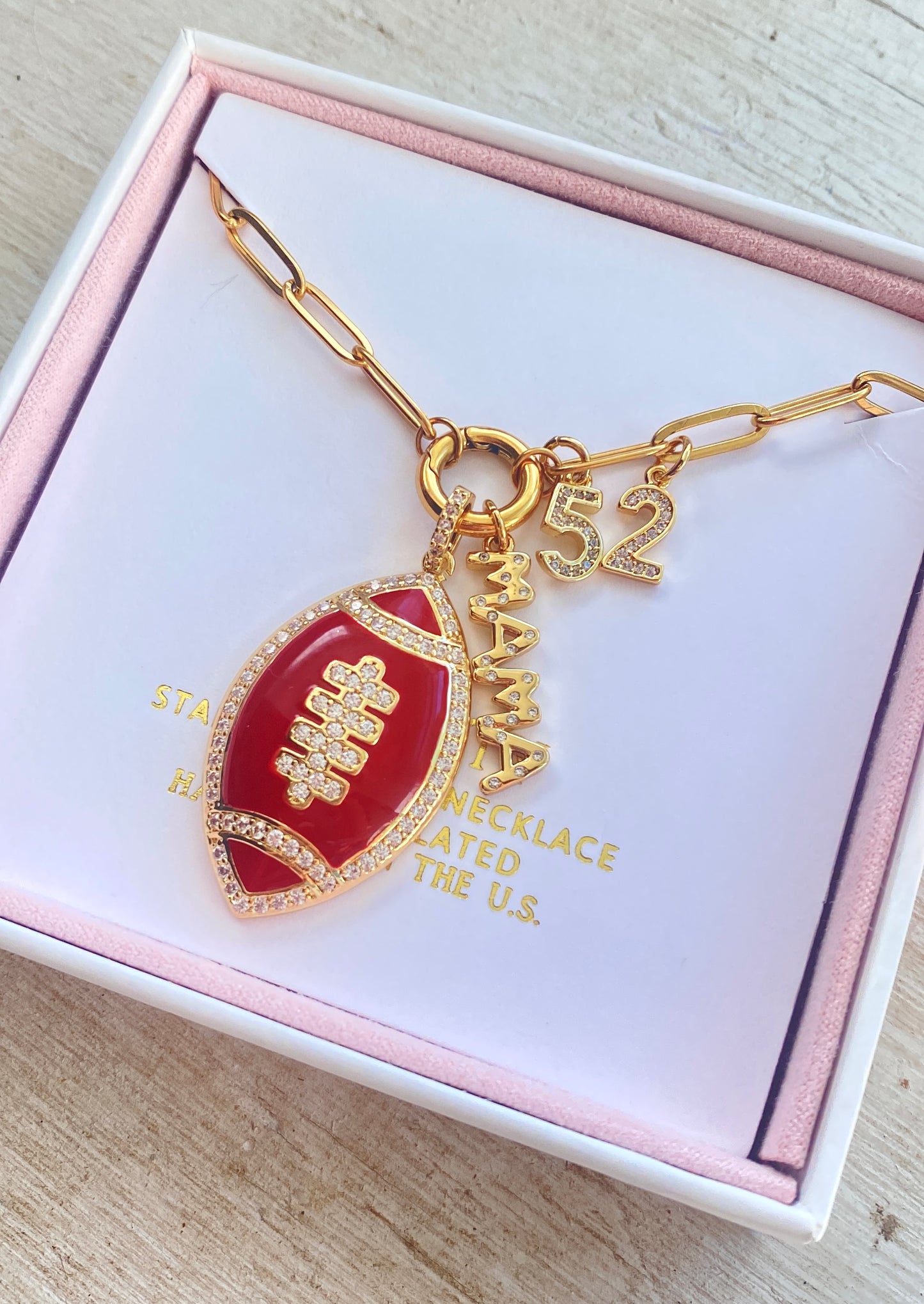 XL Football Charm