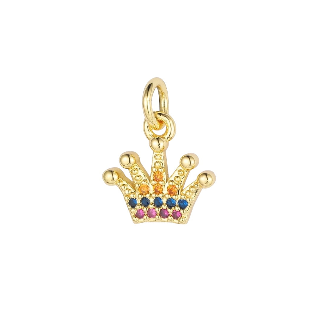 Colorful Crown Charm